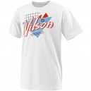 T-Shirt Garçon Wilson Nostagia Tech Blanc