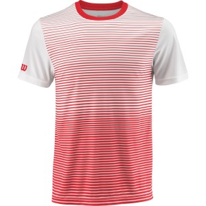 T-SHIRT HOMME WILSON TEAM STRIPED ROUGE