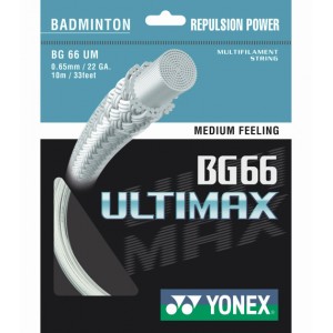 GARNITURE YONEX BG-66 ULTIMAX BLANC